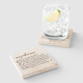 Tekenen van de aarde stenen onderzetter (Zijkant)