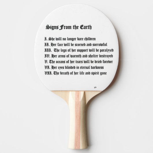 Tekenen van de aarde tafeltennisbatje (Voorkant)