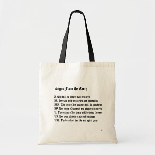 Tekenen van de aarde tote bag (Voorkant)