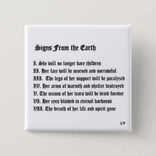 Tekenen van de aarde vierkante button 5,1 cm