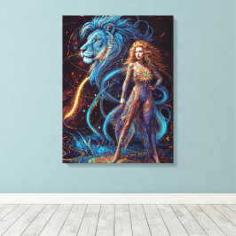 Tekenen van de dierenriem - Leo Canvas Afdruk