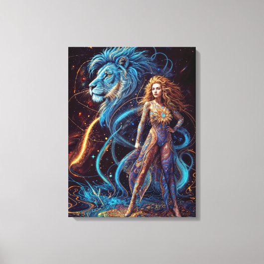 Tekenen van de dierenriem - Leo Canvas Afdruk (Voorkant)