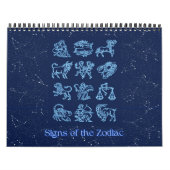 Tekenen van de dierenriem op Midnight Blue Kalender (Hoes)