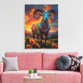 Tekenen van de dierenriem - Ram Canvas Afdruk (Insitu (Woonkamer))