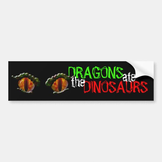 Tekenen van de dinosauriërs bumpersticker (Voorkant)