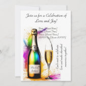 Tekenen van de elegantie van vrijgezellenfeest kaart (Voorkant)