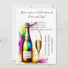 Tekenen van de elegantie van vrijgezellenfeest kaart