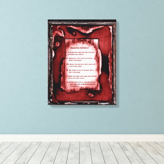 Tekenen van de kinderen canvas afdruk (Insitu (Houten vloer))