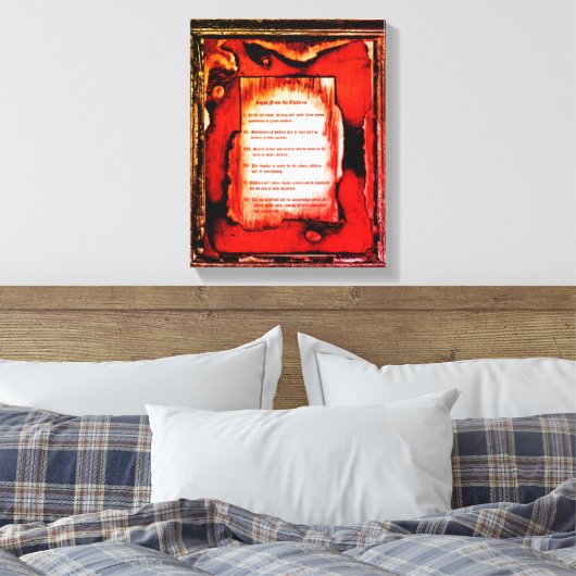 Tekenen van de kinderen canvas afdruk (Insitu (Slaapkamer))