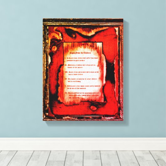 Tekenen van de kinderen canvas afdruk (Insitu (Houten vloer))