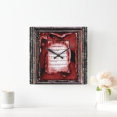 Tekenen van de kinderen vierkante klok (Huis)