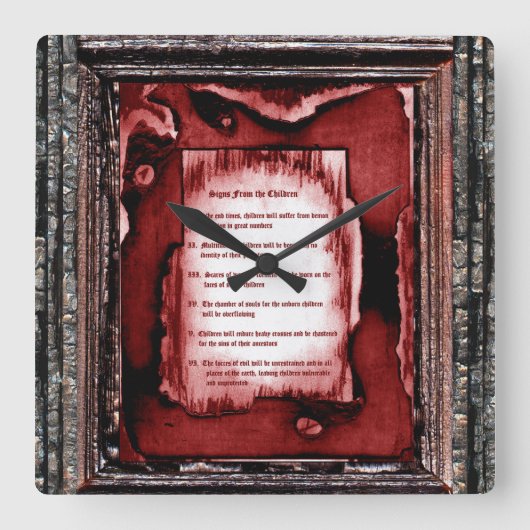 Tekenen van de kinderen vierkante klok (Voorkant)