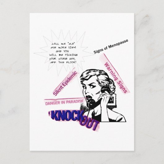 Tekenen van de menopauze briefkaart (Voorkant)