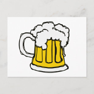 Tekenen van de stijl van de Cartoon van de Bier me Briefkaart