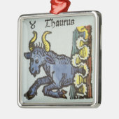  tekenen van de Zodiac, Antiek Taurus Bull Metalen Ornament (Links)