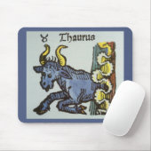  tekenen van de Zodiac, Antiek Taurus Bull Muismat (Met muis)