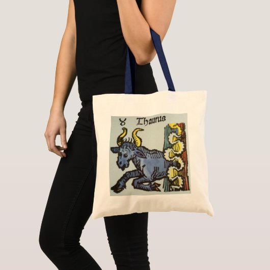  tekenen van de Zodiac, Antiek Taurus Bull Tote Bag (Voorkant (product))