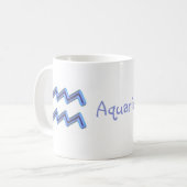 Tekenen van de Zodiac, Aquarius Koffiemok (Voorkant links)