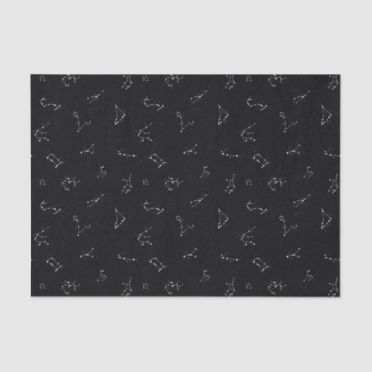 Tekenen van de zodiale astrologie zwart-wit en wit tissuepapier (Voorkant)