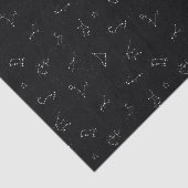 Tekenen van de zodiale astrologie zwart-wit en wit tissuepapier (Detail)