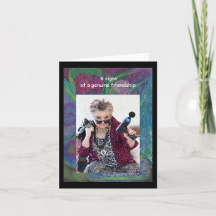 Tekenen van een echt vriendschap vouwd Wenskaart Kaart