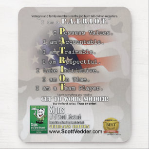 Tekenen van een groot Résumé: Veterans Edition Muismat