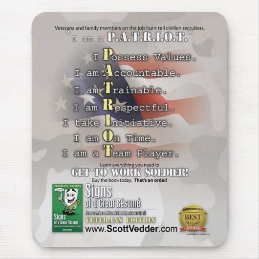 Tekenen van een groot Résumé: Veterans Edition Muismat (Voorkant)