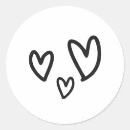 Tekenen van een Hearts bruiloft Ronde Sticker