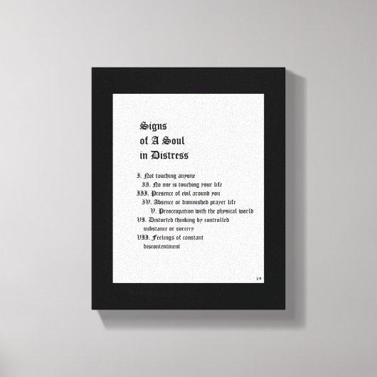 Tekenen van een soep in nood canvas afdruk (Voorkant)