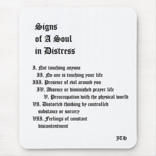 Tekenen van een soep in nood muismat (Voorkant)