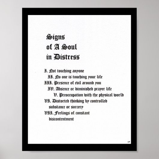 Tekenen van een soep in nood poster (Voorkant)