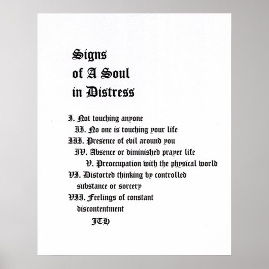 Tekenen van een soep in nood poster (Voorkant)