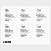 Tekenen van een soep in nood vierkante sticker (Vel)