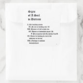 Tekenen van een soep in nood vierkante sticker (Tas)