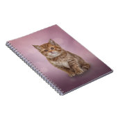 Tekenen van gekke gestreepte kitten notitieboek (Rechterzijde)