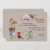 Tekenen van Herfst Uitnodiging (Voorkant / Achterkant)