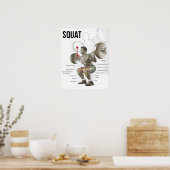 Tekenen van het vierkant - Spierdiagram - Anatomie Poster (Keuken)