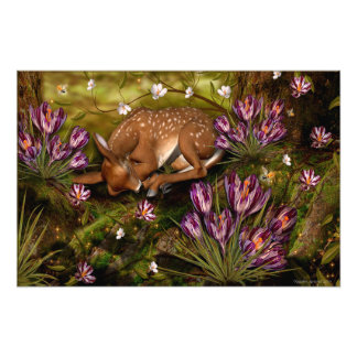 Tekenen van het voorjaar foto afdruk