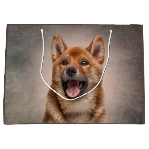 Tekenen van Japanse sjiiba Inu hond Grote Gift Bag Groot Cadeauzakje