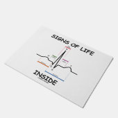 Tekenen van leven in EMT Medical Heartbeat Humor Deurmat (Schuin)