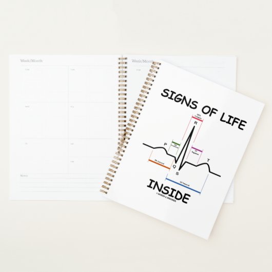 Tekenen van leven in EMT Medical Heartbeat Humor Planner (Display)