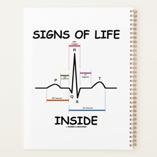 Tekenen van leven in EMT Medical Heartbeat Humor Planner (Achterkant)