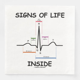 Tekenen van leven in EMT Medical Heartbeat Humor Servet