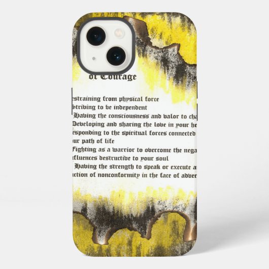 Tekenen van moed iPhone hoesje (Achterkant)