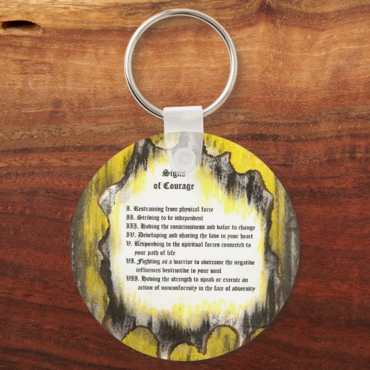 Tekenen van moed sleutelhanger (Voorkant)
