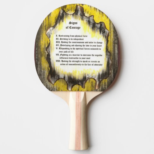 Tekenen van moed tafeltennisbatje (Voorkant)
