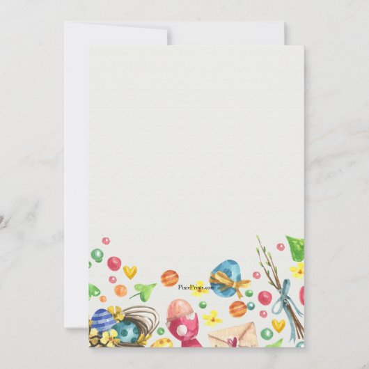 Tekenen van Pasen Uitnodiging (Achterkant)