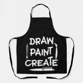 Tekenen van schilder Creëer Funny Artist Art Teach Schort (Voorkant)