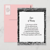 Tekenen van schoonheid briefkaart (Voorkant / Achterkant)