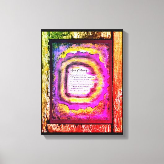 Tekenen van schoonheid canvas afdruk (Voorkant)